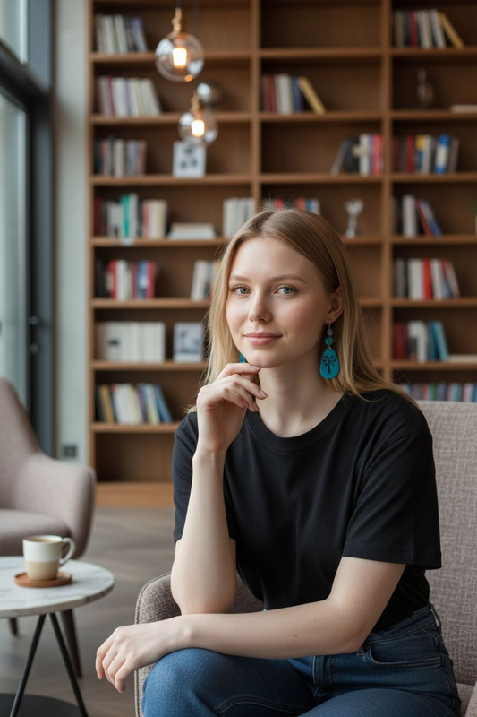 And the Prettiest Teal Sky tree Engraved Slices