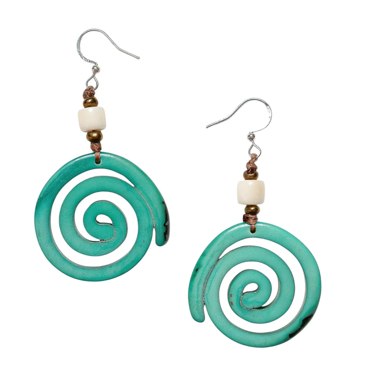 Gary Earrings: Biscayne Bay/Onyx