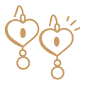 Gold-toned, ornate cross-shaped keychain with a vintage-inspired design.
