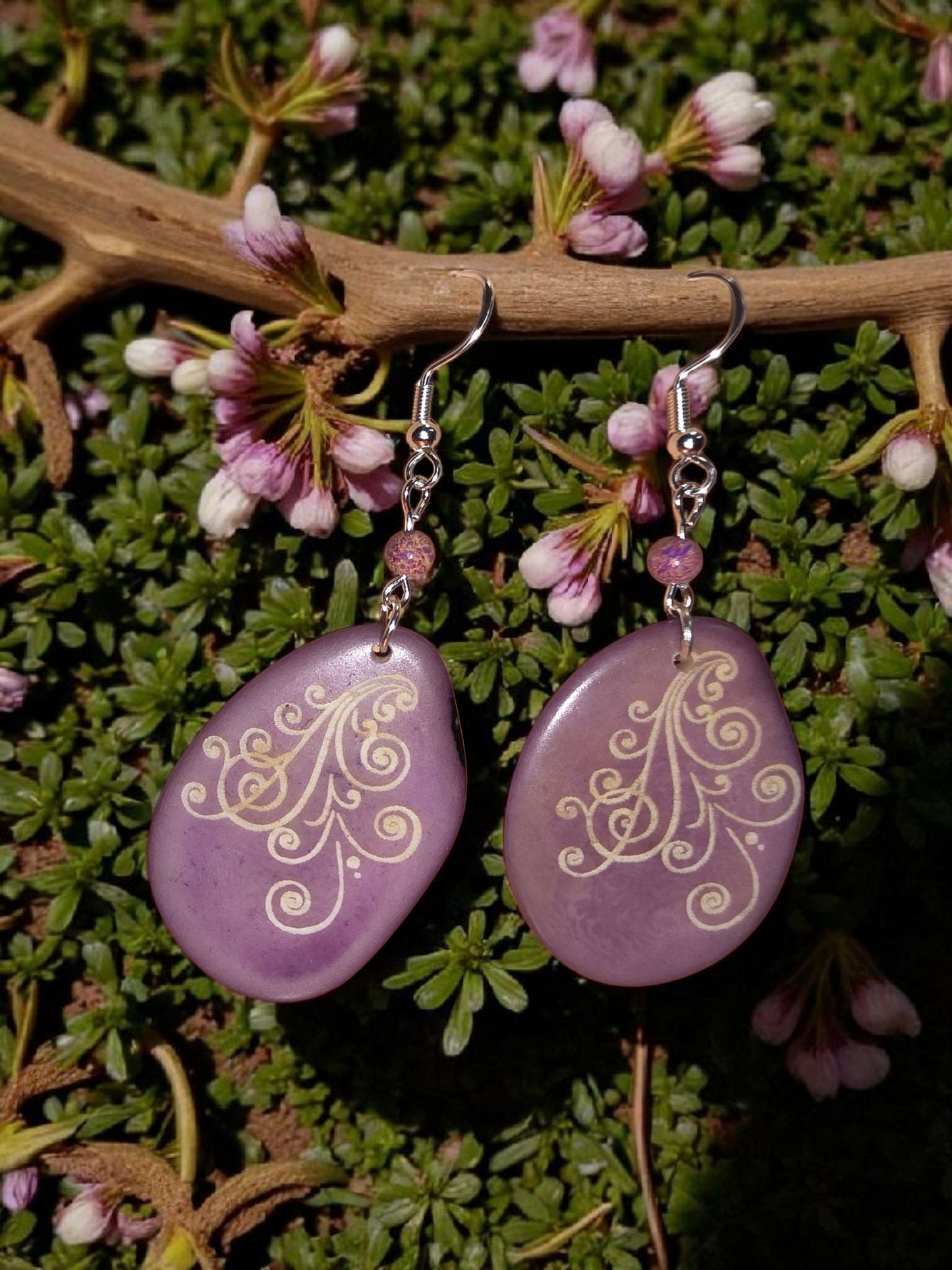 Lavender Engraved Swirls
