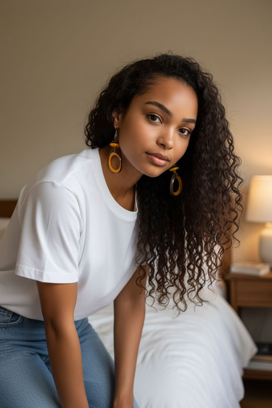 Pumpkin Crush Natural Hoop Dangles